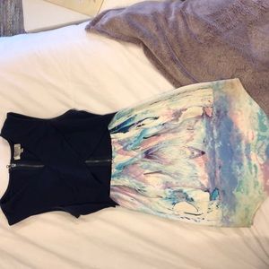 Funky purple dress with cut outs